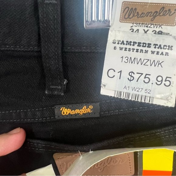 NWT Wrangler Men's 34X38 Cowboy Cut Original Fit Shadow Black Jeans - Picture 10 of 10